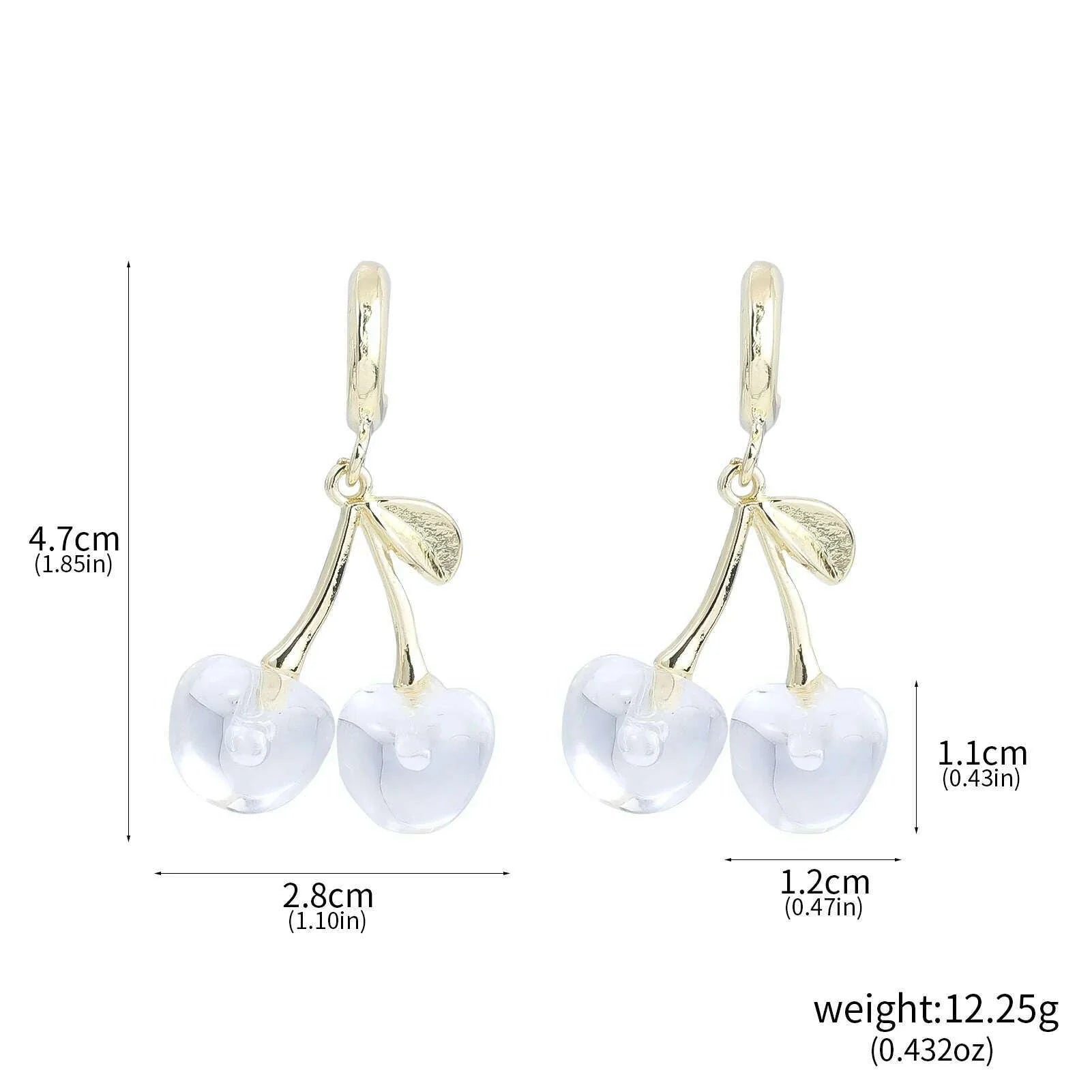 Girls Pink Red Cherries Cherry Earrings Fashion Creative Sweet Fruit Earrings for Women Men Summer Jewelry Accessorie Gifts