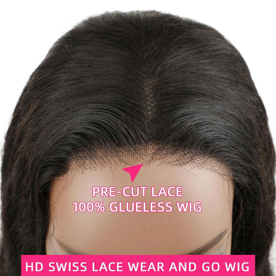 Glueless Human Hair Wigs Deep Wave Lace Frontal Wigs For Women 180% Quick Easy Install Glueless Wigs 4x4 Lace Wear And Go Wig