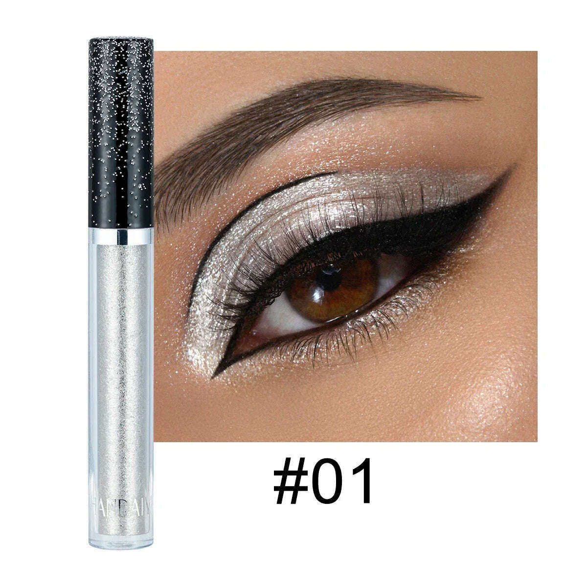 HANDAIYAN Liquid Eyeshadow Metallic Diamond Shiny Eye Liner Pen Giltter Eyeshadow Palette Lasting Shimmer Brighten Cosmetics