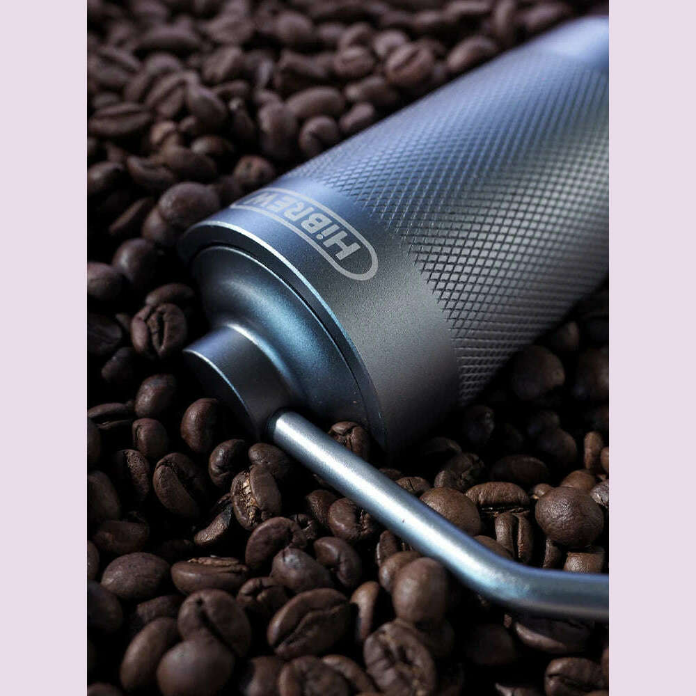 HiBREW Manual Coffee Grinder Portable High Quality Hand Grinder Mill Aluminium With Visual Bean Storage G4