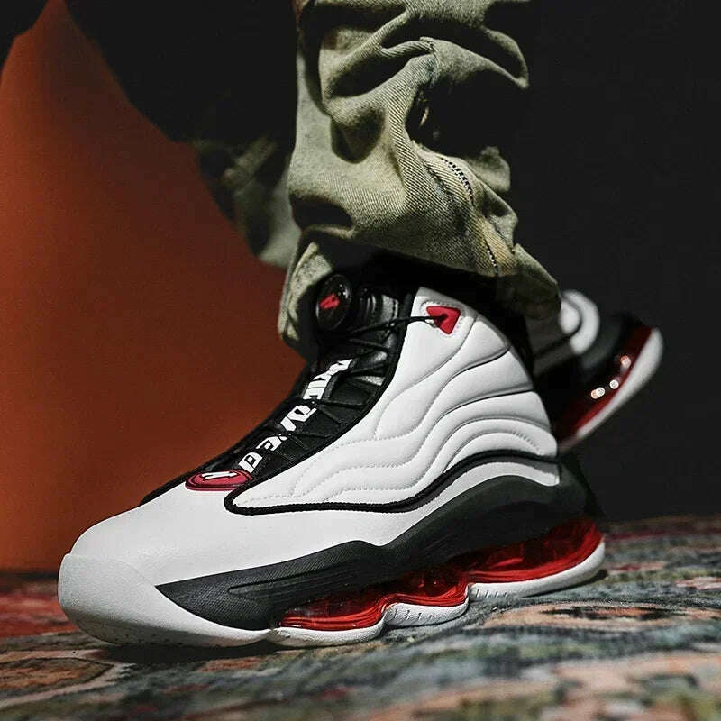High-top Men's Basketball Shoes High Quality Sneakers Fashion High Street Sports Shoes Air Cushioning Basketball Training Shoes