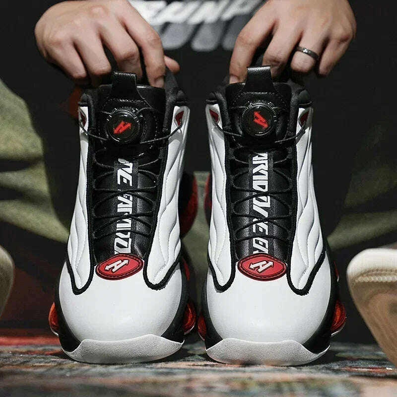 High-top Men's Basketball Shoes High Quality Sneakers Fashion High Street Sports Shoes Air Cushioning Basketball Training Shoes
