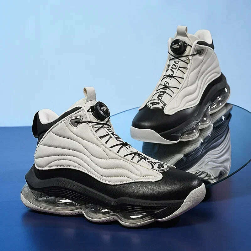 High-top Men's Basketball Shoes High Quality Sneakers Fashion High Street Sports Shoes Air Cushioning Basketball Training Shoes