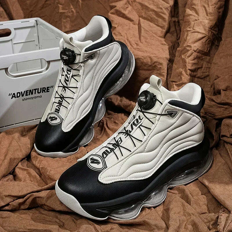 High-top Men's Basketball Shoes High Quality Sneakers Fashion High Street Sports Shoes Air Cushioning Basketball Training Shoes