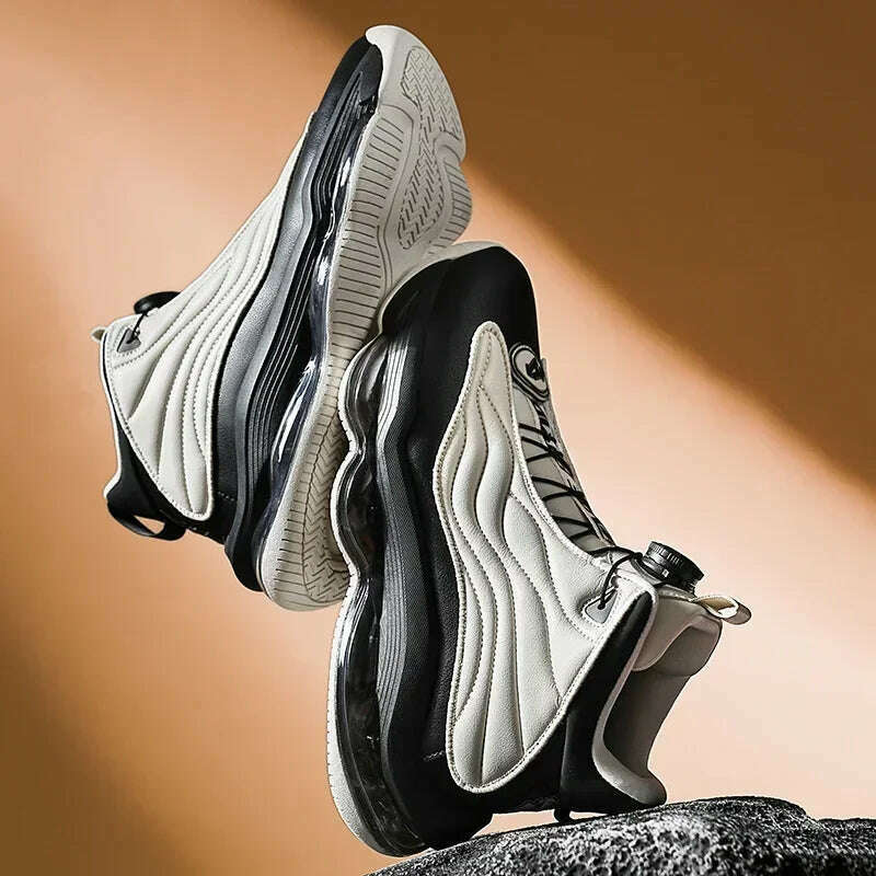 High-top Men's Basketball Shoes High Quality Sneakers Fashion High Street Sports Shoes Air Cushioning Basketball Training Shoes