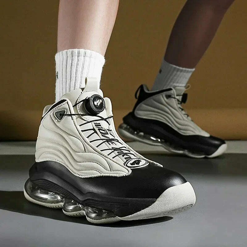 High-top Men's Basketball Shoes High Quality Sneakers Fashion High Street Sports Shoes Air Cushioning Basketball Training Shoes