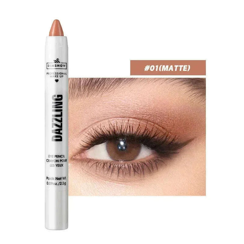 Highlighter Eyeshadow Pencil Waterproof Glitter Matte Nude Eye Shadow Lying Silkworm Makeup Pigment Cosmetics White Eyeliner Pen