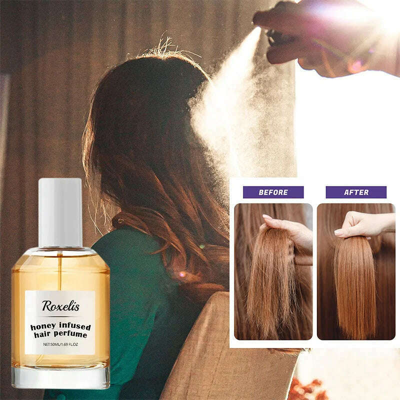 Honey Infused Hair Care Perfume Conditioner,Moisturizing Nourishing Hydrating Essence Oil Repair Dry Damaged Hair Adds Shine