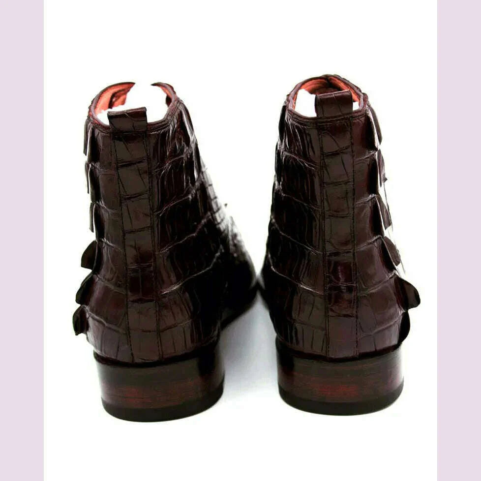 hulangzhishi men boots Pure manual Short boots male shoes