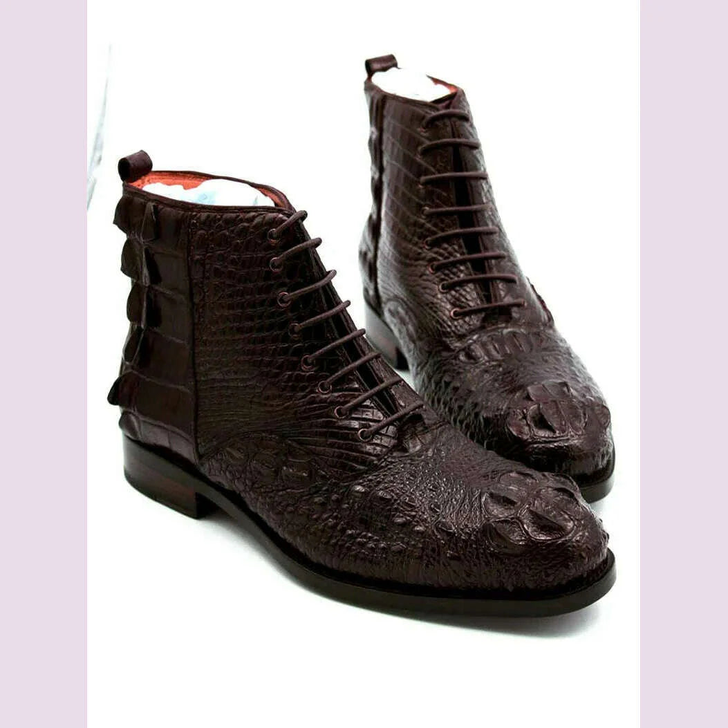 hulangzhishi men boots Pure manual Short boots male shoes