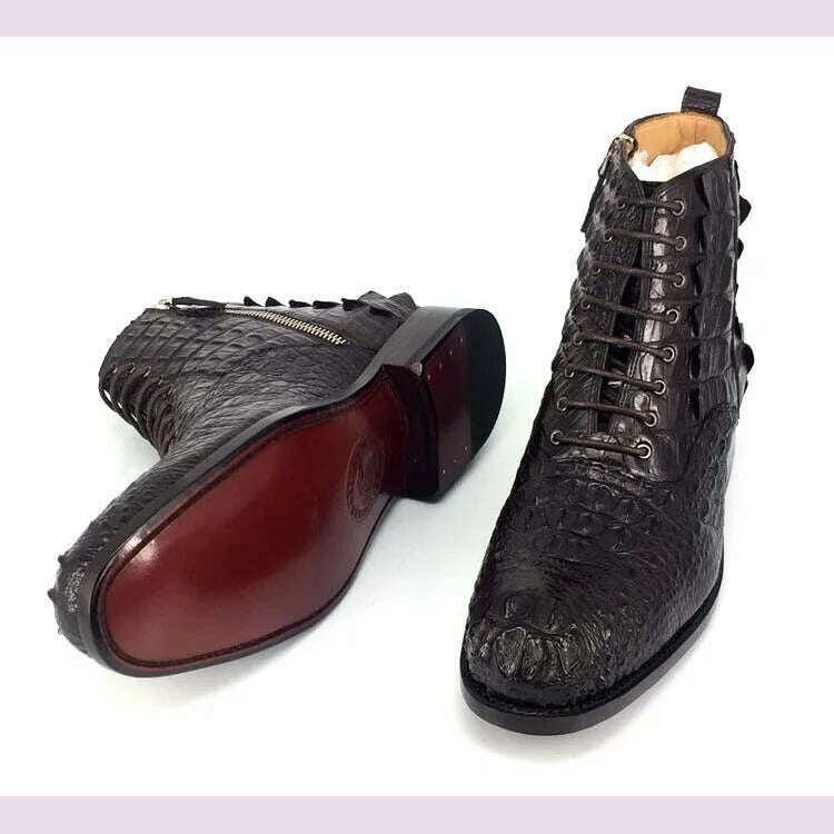 hulangzhishi men boots Pure manual Short boots male shoes