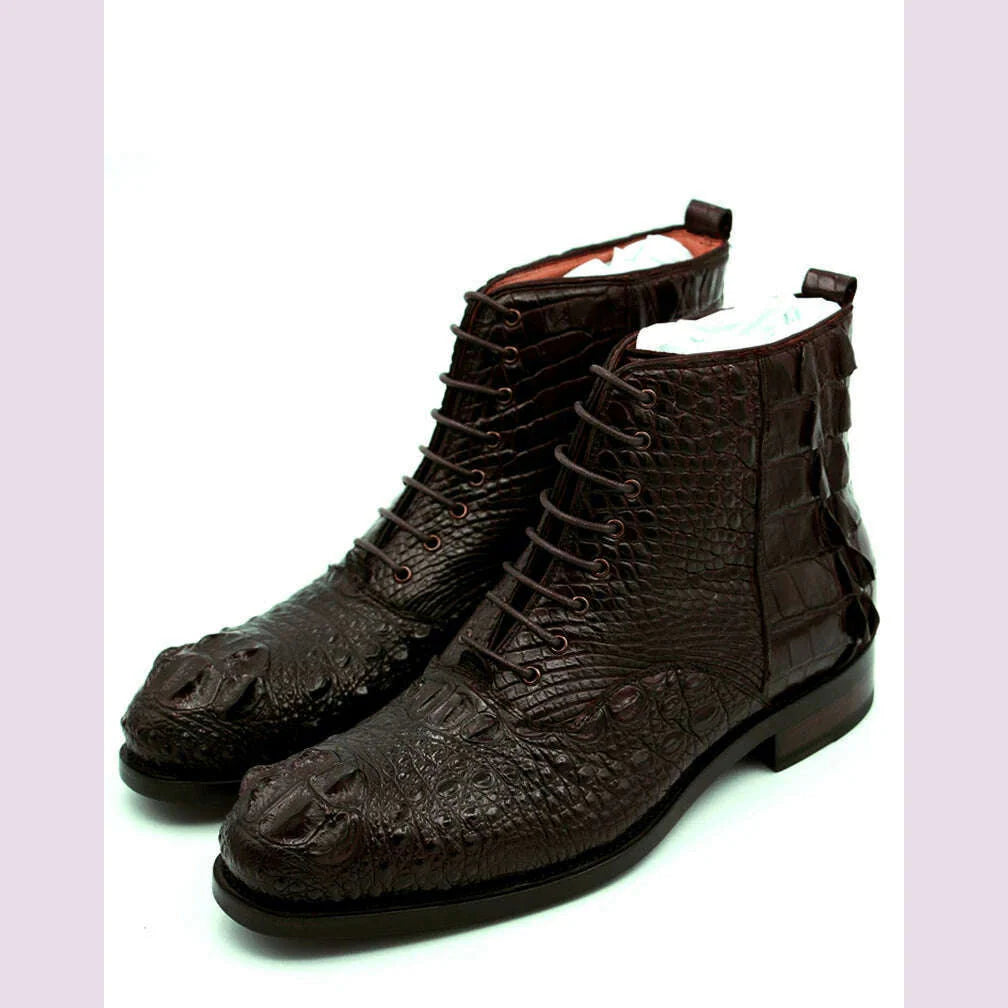 hulangzhishi men boots Pure manual Short boots male shoes