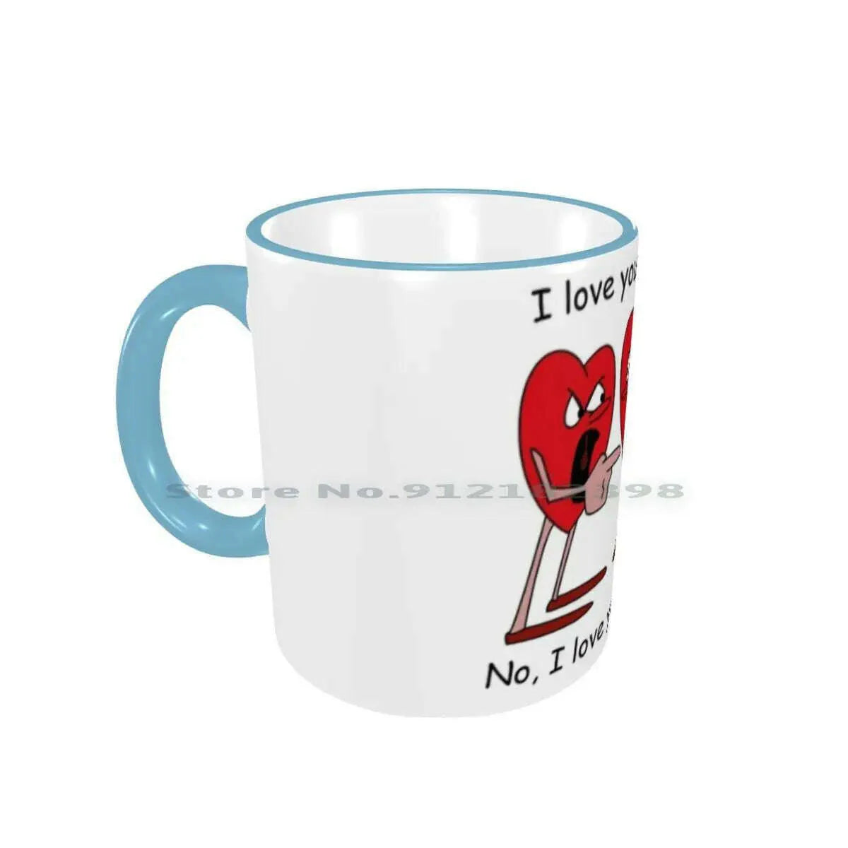 I Love You More! Ceramic Mugs Coffee Cups Milk Tea Mug Hearts Love Valentines Day Romantic Creative Trending Vintage Gift