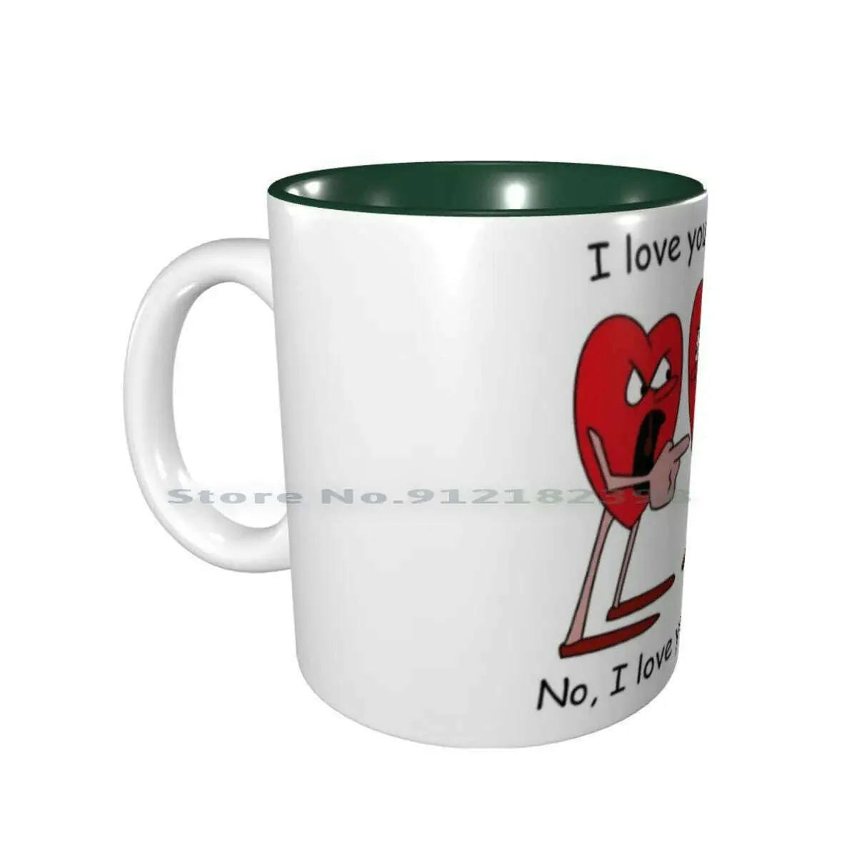I Love You More! Ceramic Mugs Coffee Cups Milk Tea Mug Hearts Love Valentines Day Romantic Creative Trending Vintage Gift