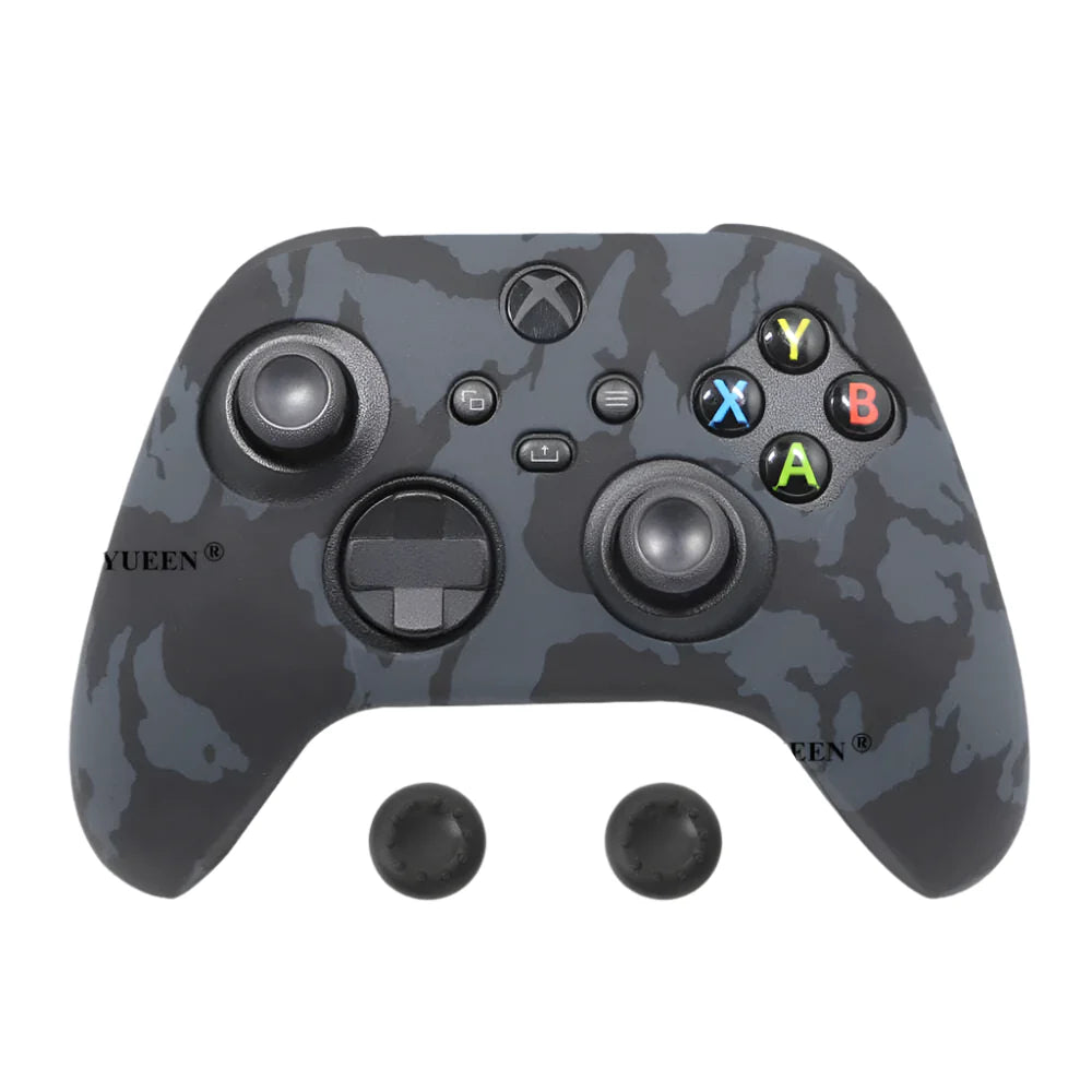 IVYUEEN for XBox Series S X Wireless Controller Water Transfer Printing Protective Silicone Case Skin with Thumb Stick Grip Caps