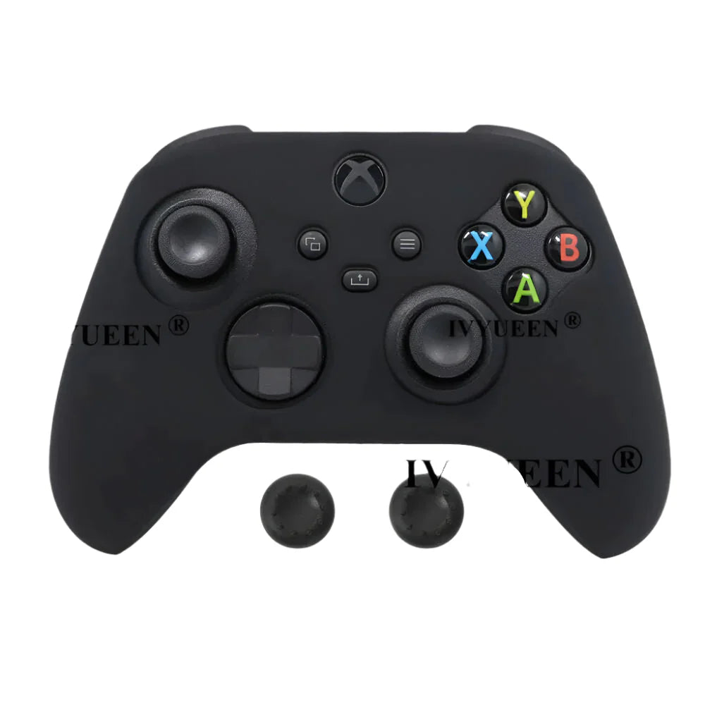 IVYUEEN for XBox Series S X Wireless Controller Water Transfer Printing Protective Silicone Case Skin with Thumb Stick Grip Caps