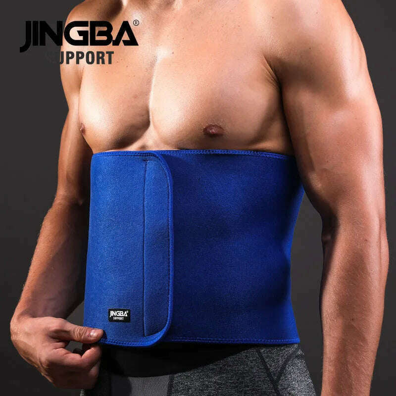 JINGBA SUPPORT New Back Waist Support Sweat Belt Waist Trainer Waist Trimmer Musculation Abdominale Fitness Belt Sports Safety
