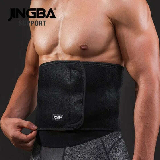 JINGBA SUPPORT New Back Waist Support Sweat Belt Waist Trainer Waist Trimmer Musculation Abdominale Fitness Belt Sports Safety