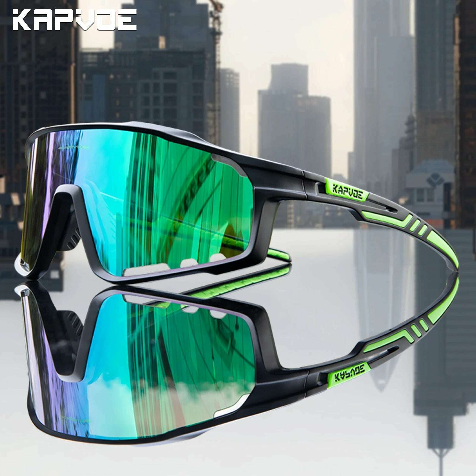Kapvoe UV400 Racing Bike Glasses Eyewear MTB Cycling Sunglasses Cycling Glasses Polarized Men's Sunglasses Women Sport Goggles