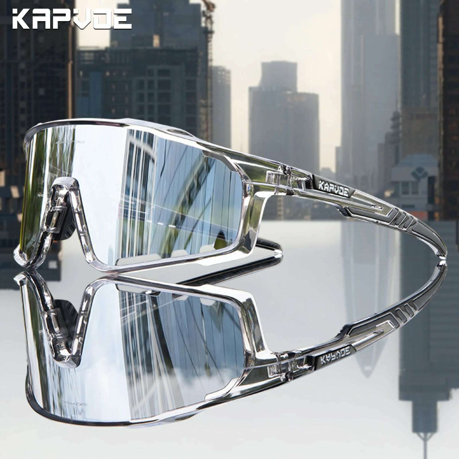 Kapvoe UV400 Racing Bike Glasses Eyewear MTB Cycling Sunglasses Cycling Glasses Polarized Men's Sunglasses Women Sport Goggles