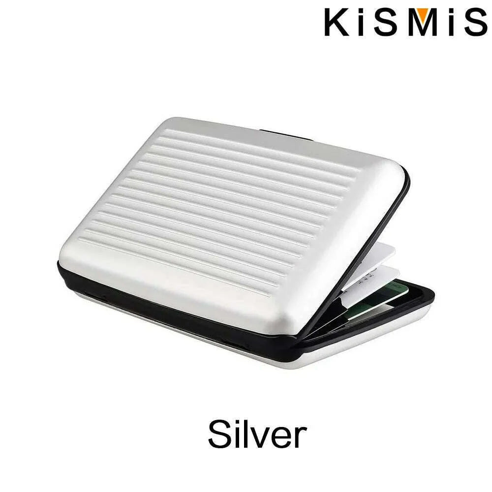 KISMIS RFID Metal Wallet and Business ID Credit Card Women Men Business ID Credit Card,Protector Wallet Card Holder Package Box