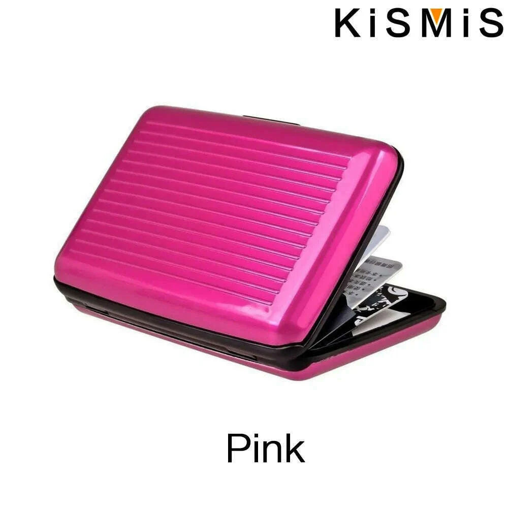 KISMIS RFID Metal Wallet and Business ID Credit Card Women Men Business ID Credit Card,Protector Wallet Card Holder Package Box