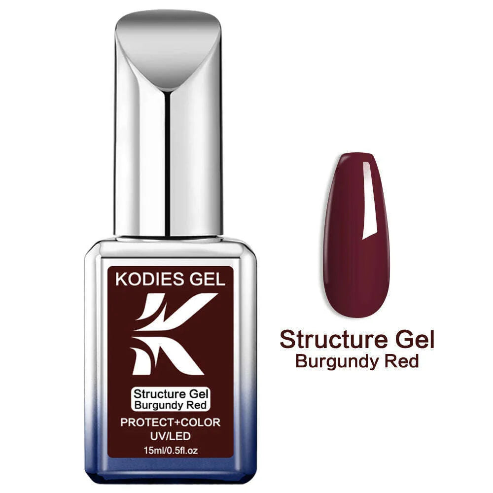 KODIES GEL Kitty White Rubber Base Gel Nail Polish Pearl Shine 15ML Semi Permanent UV Self Leveling Structure Construction Gels
