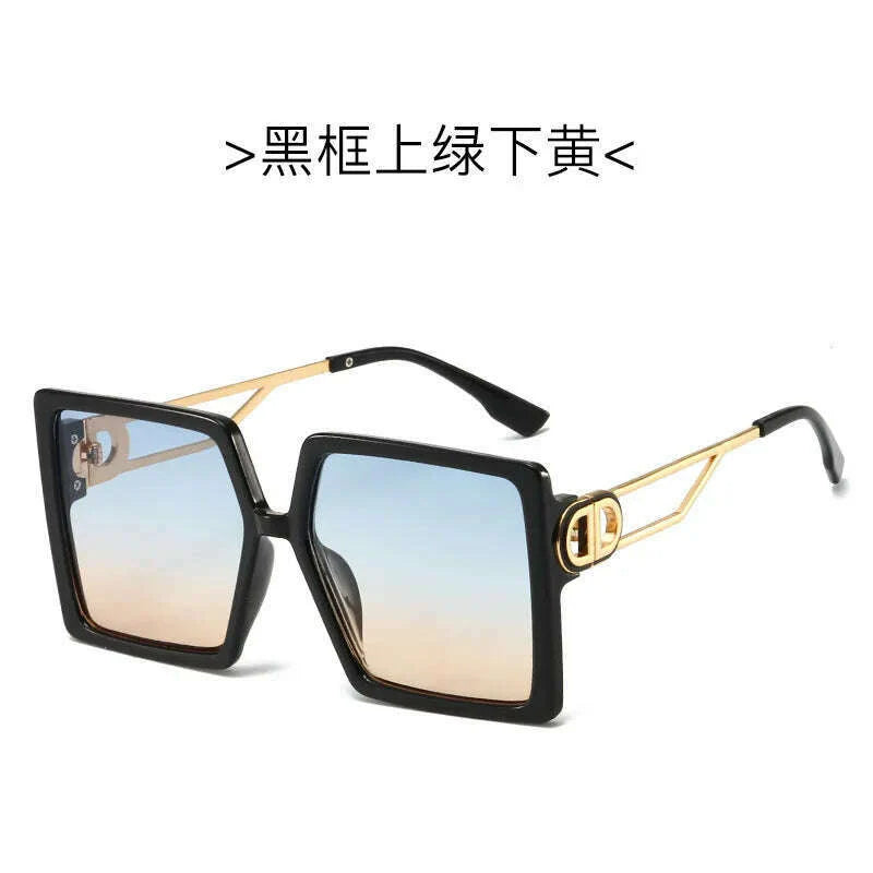large square frame sunglasse metal square sunglasses men and women fashion casual sunglasses large frame thin for sunglasses men