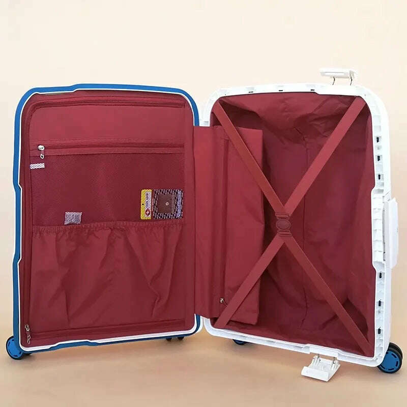 Lightweight Luggage PP Password Trolley Case Unisex Suitcase 20/24/28 inch Cabin Carry on Travel Bag Rolling Luggage Suitcases