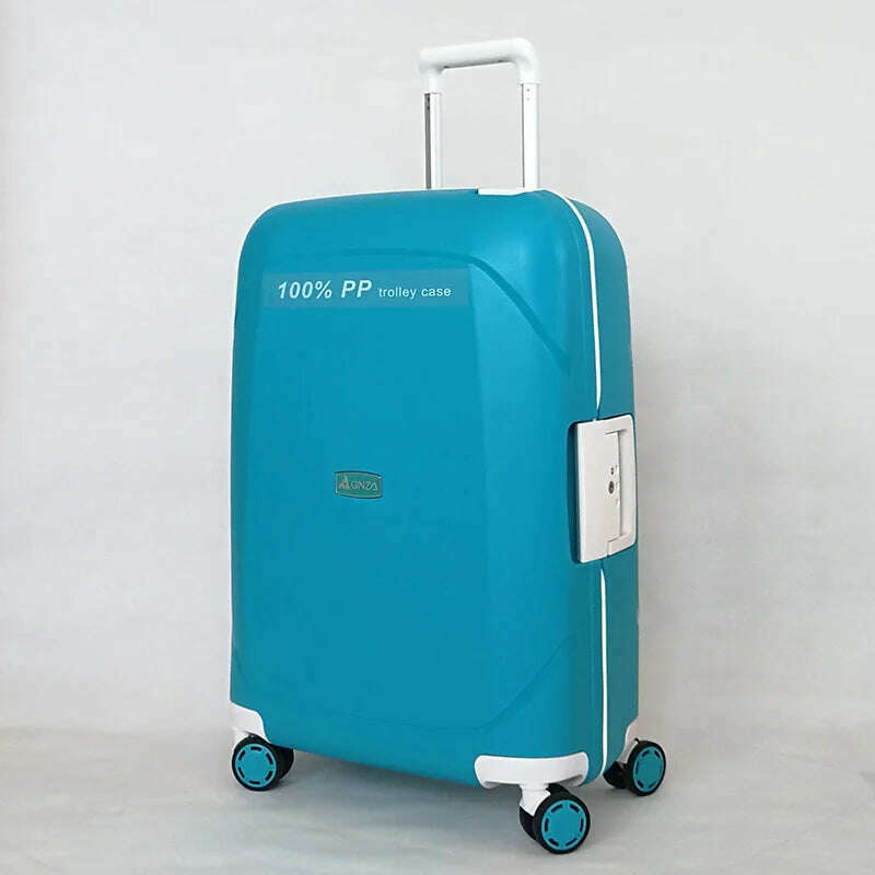 Lightweight Luggage PP Password Trolley Case Unisex Suitcase 20/24/28 inch Cabin Carry on Travel Bag Rolling Luggage Suitcases