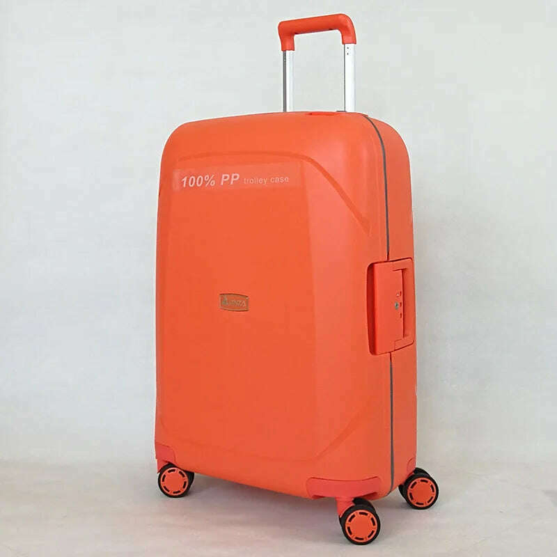 Lightweight Luggage PP Password Trolley Case Unisex Suitcase 20/24/28 inch Cabin Carry on Travel Bag Rolling Luggage Suitcases