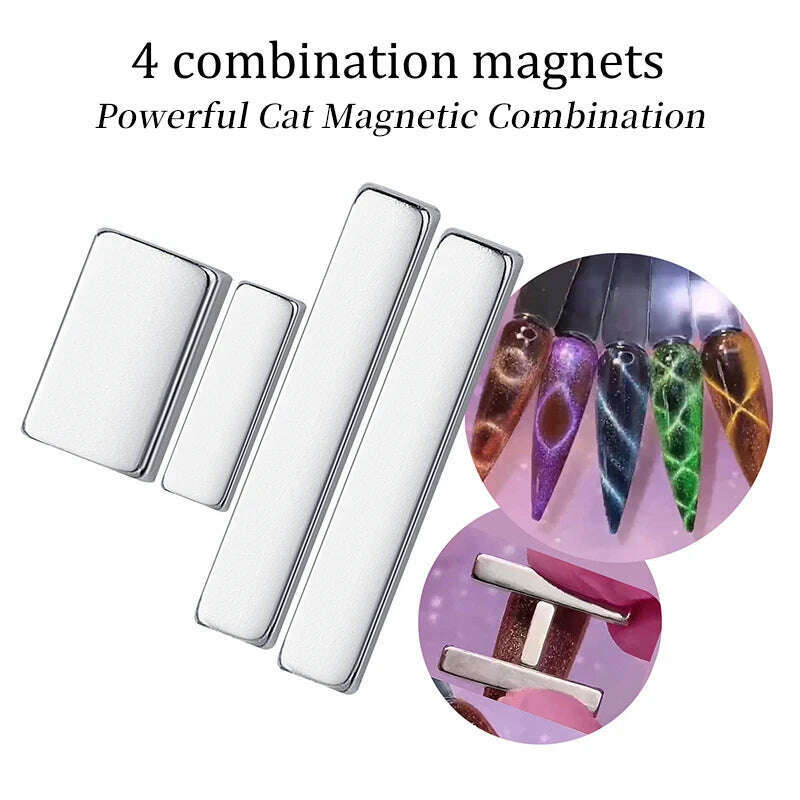 LILYCUTE 7ML Rainbow Glass Cat Magnetic Gel Nail Polish Super-Bright Colorful Glitter Sparkling Manicure Semi Permanent Nail Gel