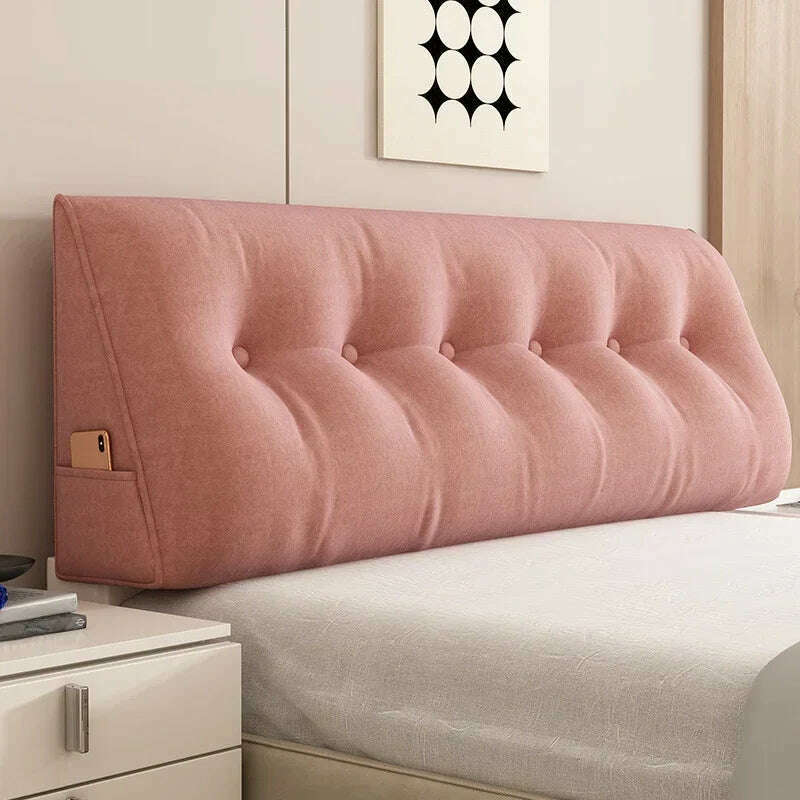 Long Pillow Headboard Cushion Triangle Large Back Bed Soft Bag Pillow Can Be Disassembled Washed Bedroom Sofa Cojín Triangular