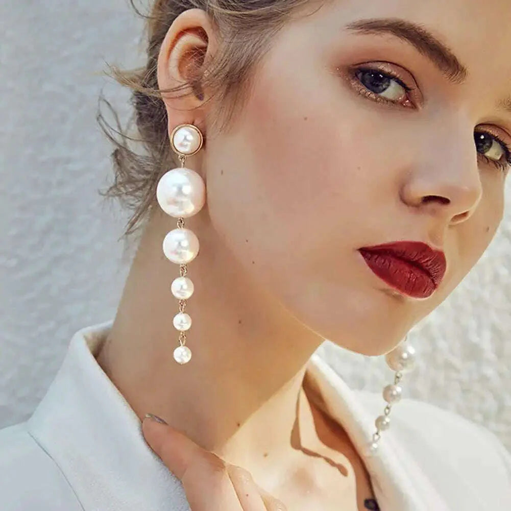 Long Tassel Earrings for Women Korean Crystal Leaf Drop Earring Girls Accessories Statement Gold Color Brincos Jewelry Gifts