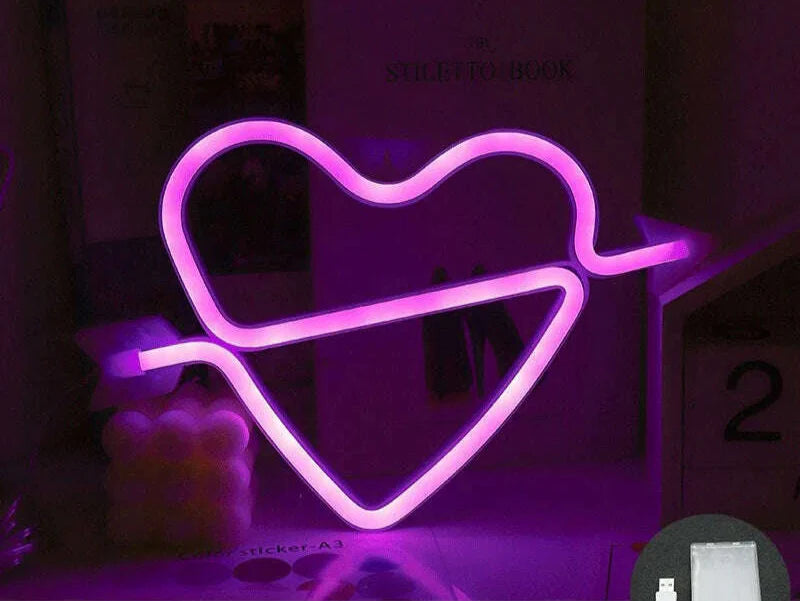 Love LED Neon Sign Light Glowing Valentine's Day Propose Festival Decoration Neon Lamp For Home Party Decor Adult Gift