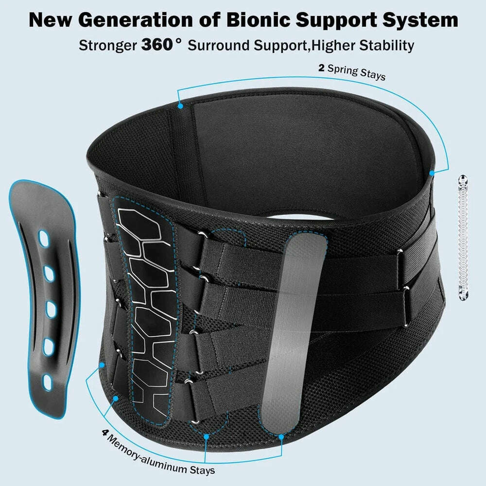 Lower Back Brace for Pain Relief,Back Support Belt, Flexible Lumbar Support Waist Belt for Lifting At Work,Scoliosis Pain Relief