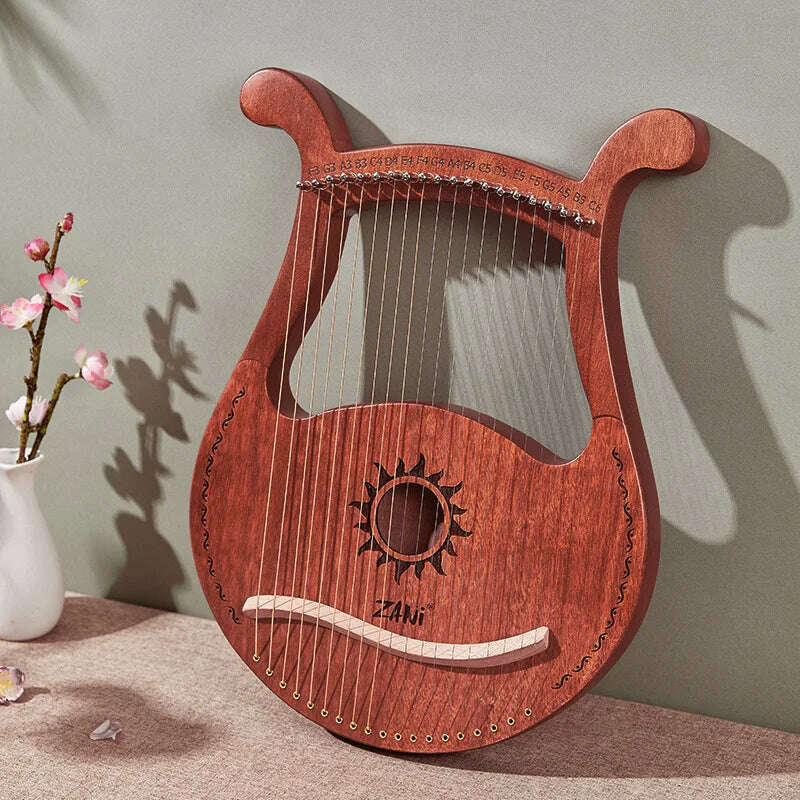 Lyre Harp 10/16/19/21/24 Strings Piano Harp Lyre Harp Mahogany Stringed Musical Instrument With Tuning Wrench Spare Strings