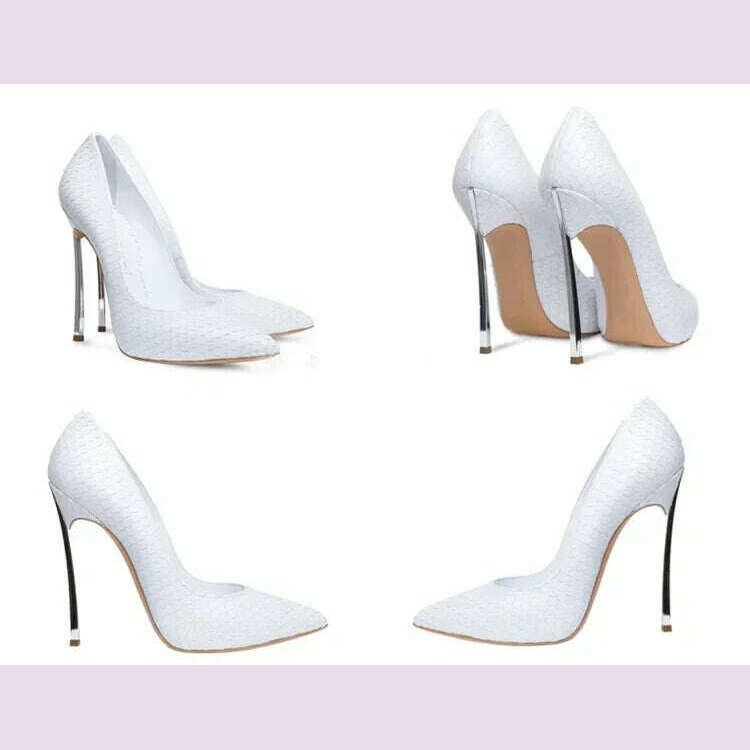 【Measure your feet length before order】Women Stiletto High Heel Pumps Sexy Pointed Toe Evening Fashion Dress Lady Shoes C-PU-1