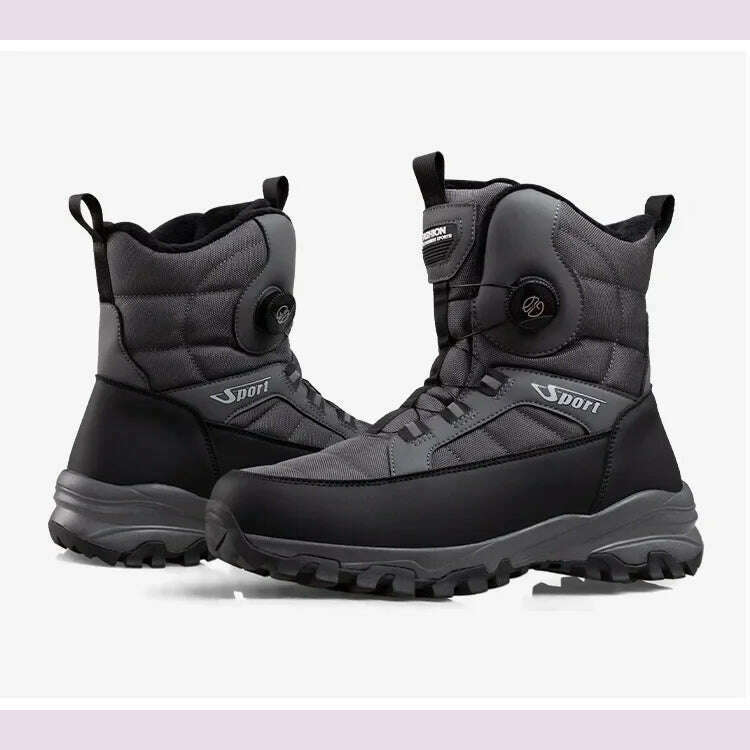 Men Boots 2024 Winter New Waterproof Non-slip Thicken Plush Cotton Shoes For Male -40℃ Warm Snow Boots Men Botas Para Hombres