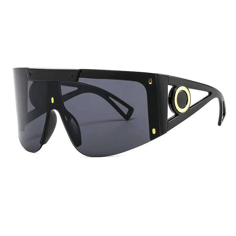 Men's Mask Goggles Sunglasses For Women Fashion One Piece Square Sun Glasses Men Oversized Ladies Eyeglasses UV400 oculos H146