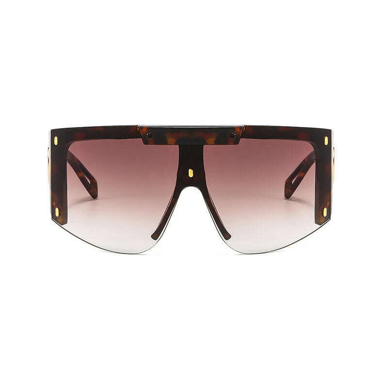 Men's Mask Goggles Sunglasses For Women Fashion One Piece Square Sun Glasses Men Oversized Ladies Eyeglasses UV400 oculos H146
