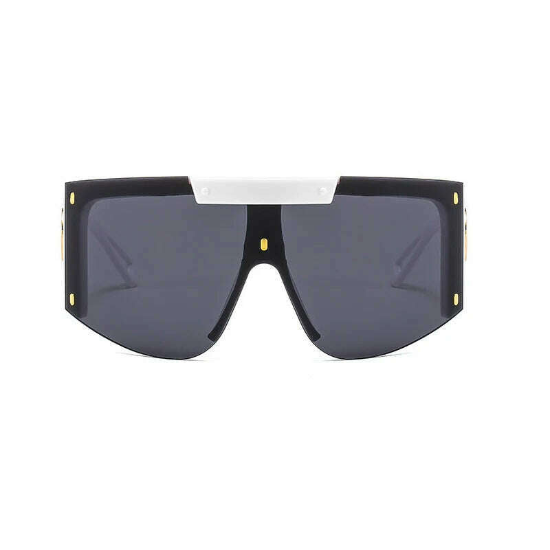 Men's Mask Goggles Sunglasses For Women Fashion One Piece Square Sun Glasses Men Oversized Ladies Eyeglasses UV400 oculos H146