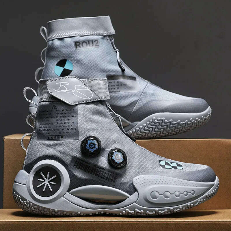 Men's Basketball Shoes Breathable Cushioning Non-Slip Wearable Runing Shoes Gym Training Athletic Basketball Sneakers for Women