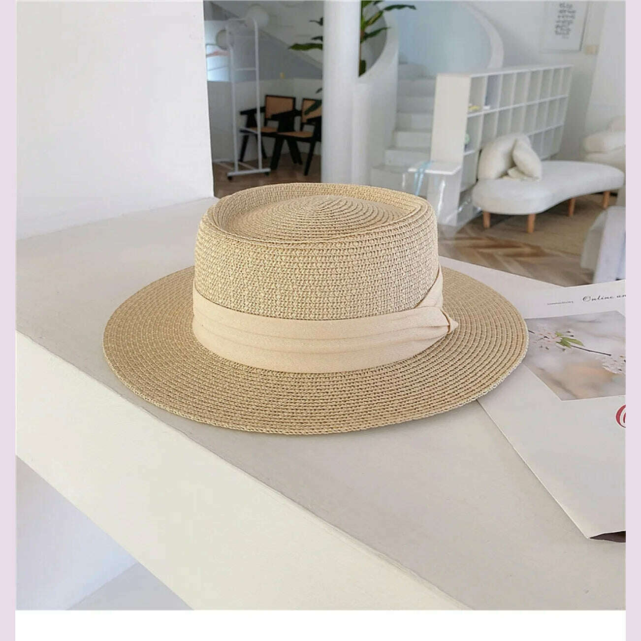 Net celebrity sun-shading flat straw hat women summer fedora hat travel on the beach and beach vacation sunscreen hat панама