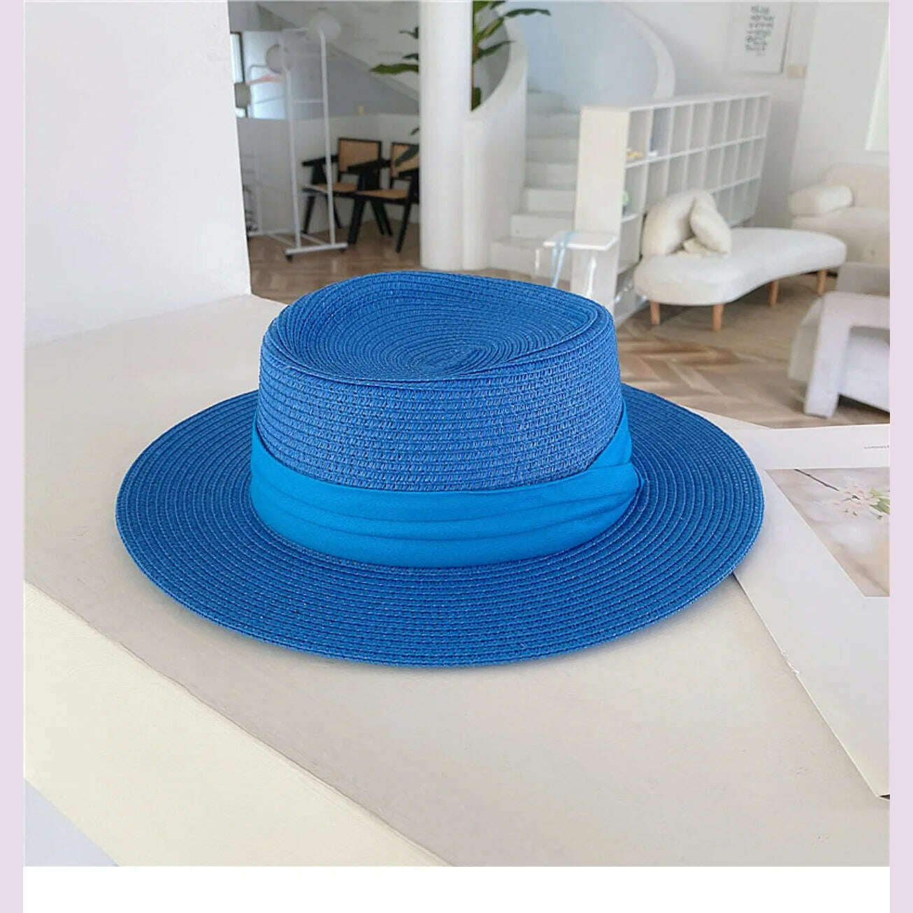 Net celebrity sun-shading flat straw hat women summer fedora hat travel on the beach and beach vacation sunscreen hat панама