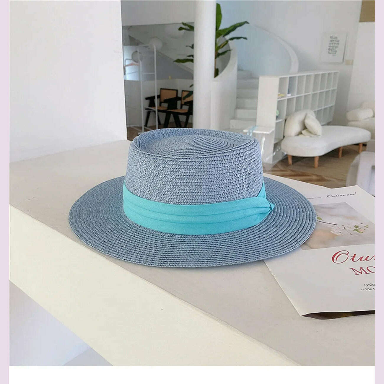 Net celebrity sun-shading flat straw hat women summer fedora hat travel on the beach and beach vacation sunscreen hat панама