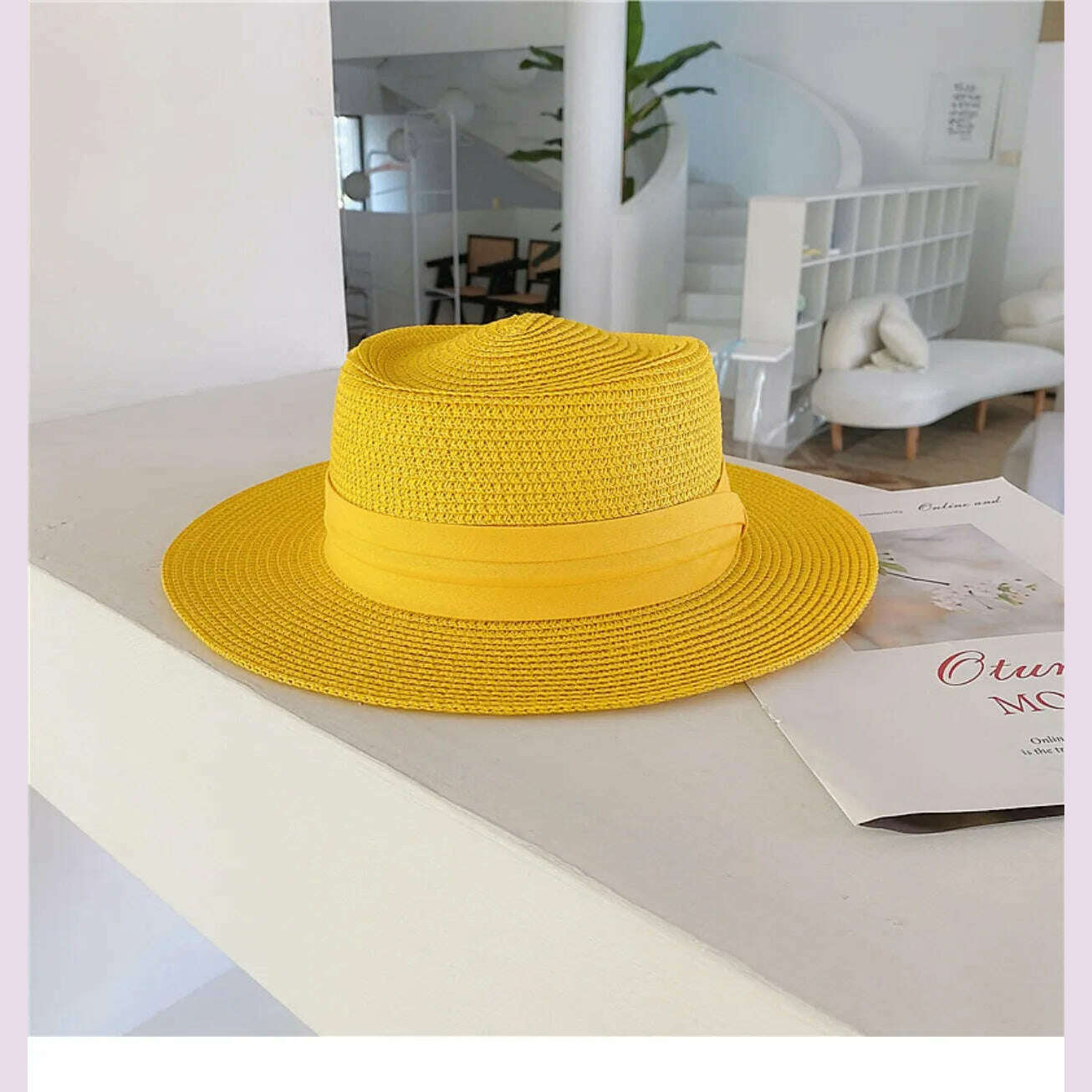 Net celebrity sun-shading flat straw hat women summer fedora hat travel on the beach and beach vacation sunscreen hat панама