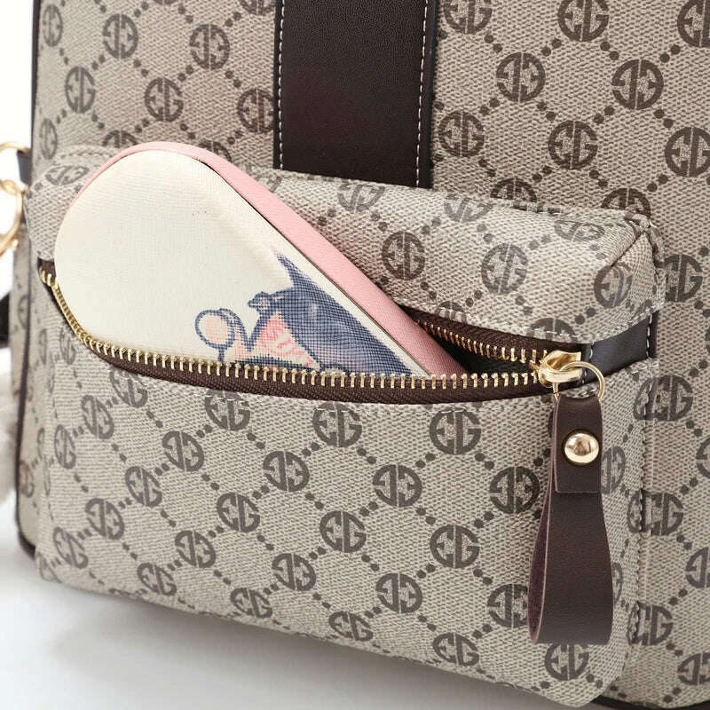 New 2023 backpack waterproof large capacity leather women's bag fashion women's Korean version