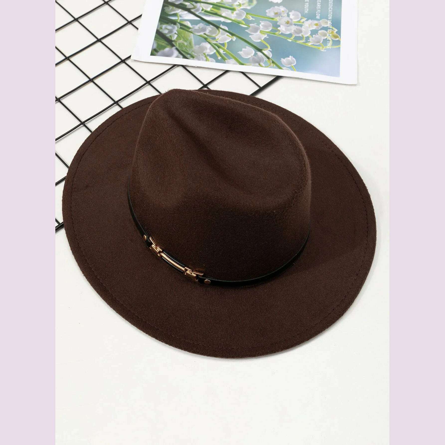 New Fashion Elegant Jazz Hat Woolen Hat Women's Spring Autumn Winter Woolen Fabric Vintage Literature Peaked cap