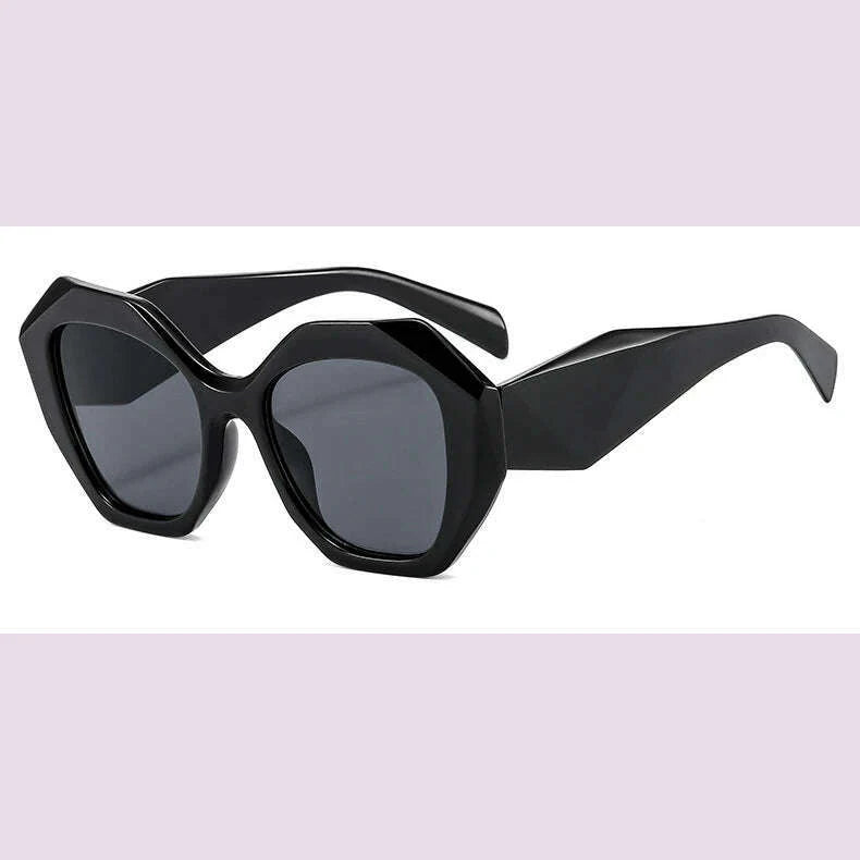 New Fashion Square Sunglasses Woman Vintage Shades Brand Design Vintage Polygon Sun glasses Female Tourism Glasses Lady Oculos